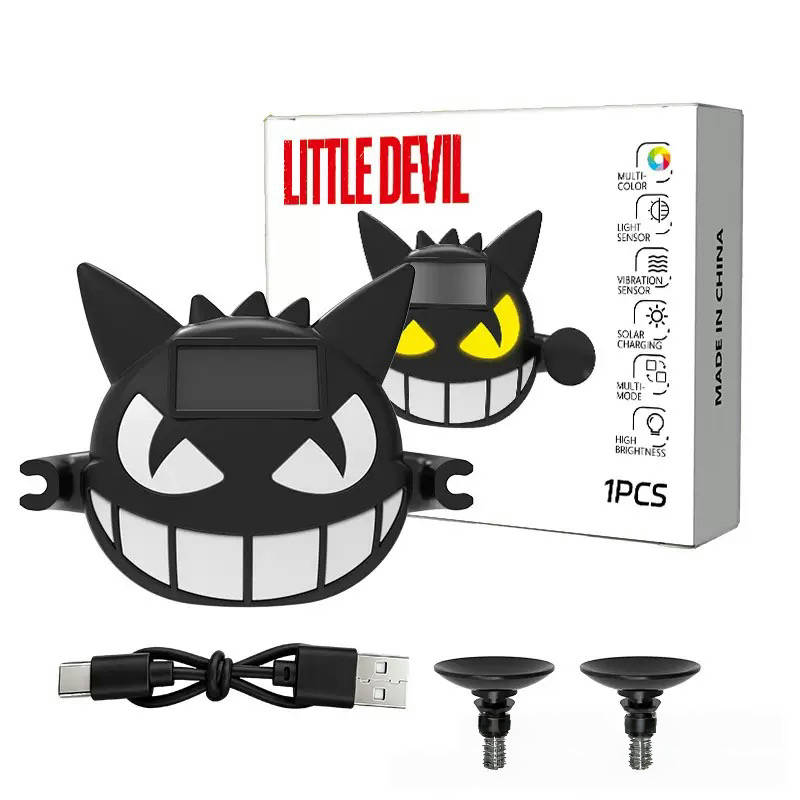 Halloween Solar Demon LED Car Sign
