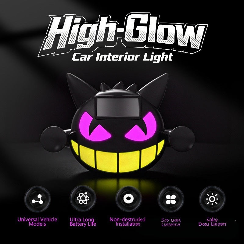 Halloween Solar Demon LED Car Sign