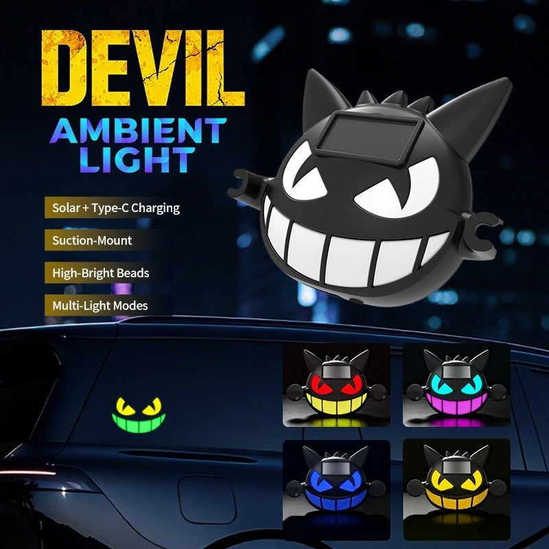 Halloween Solar Demon LED Car Sign