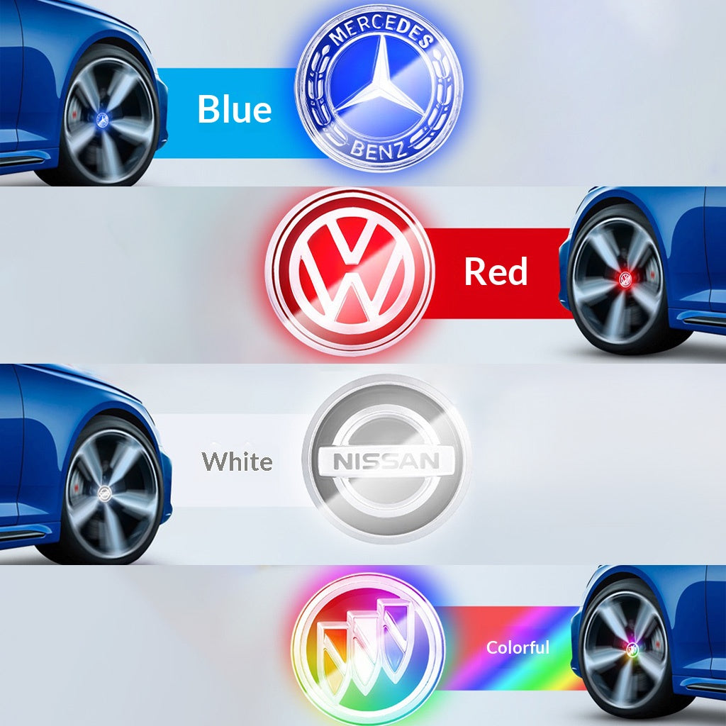 4PCS Self-powered Car Wheel Hub Floating Center Caps