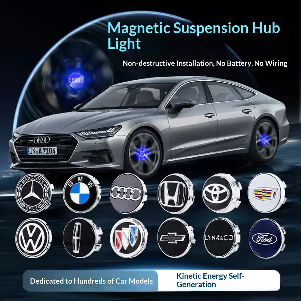 4PCS Self-powered Car Wheel Hub Floating Center Caps