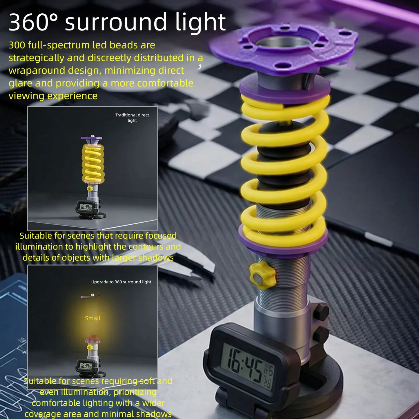 3D Printed Shock-Absorption Model Desk Lamp