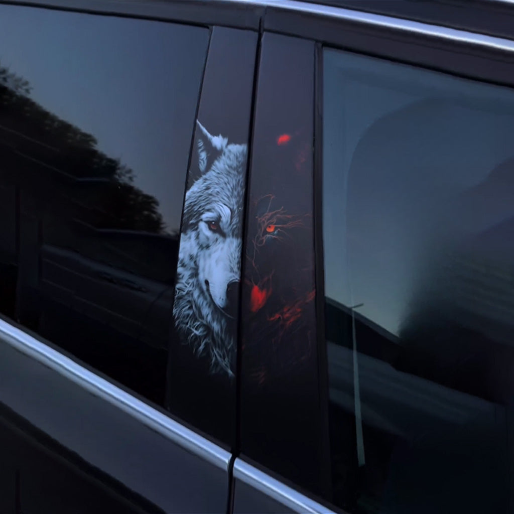cool wolf car sticker