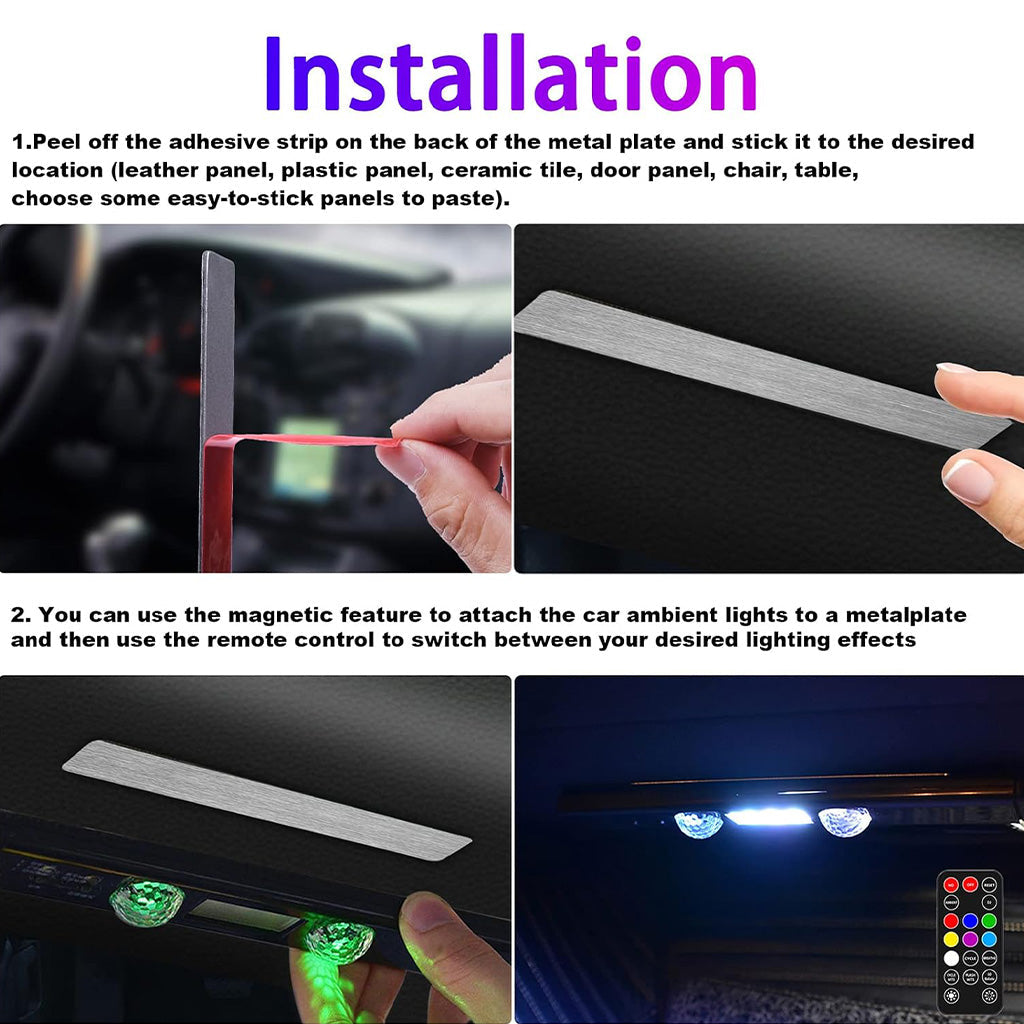 Wireless RGB Car Interior Ambient Light