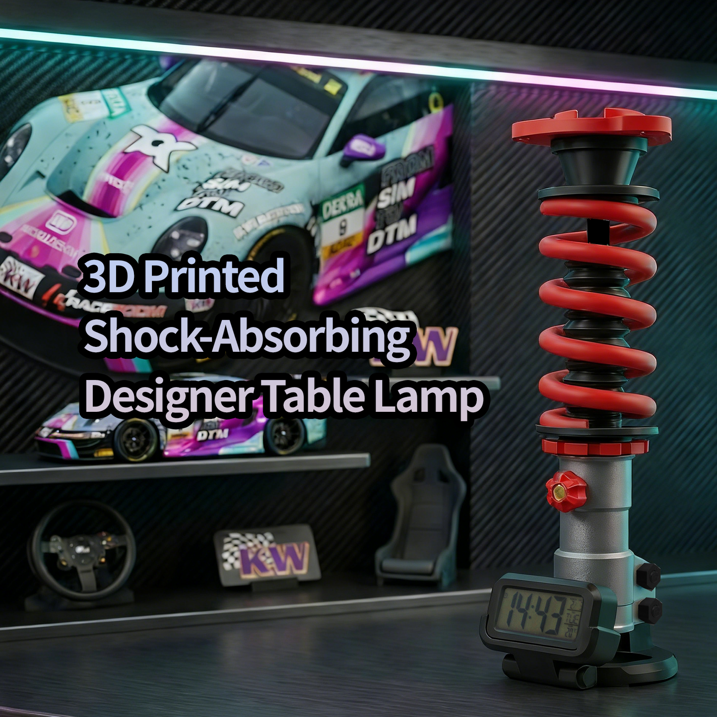 3D Printed Shock-Absorption Model Desk Lamp