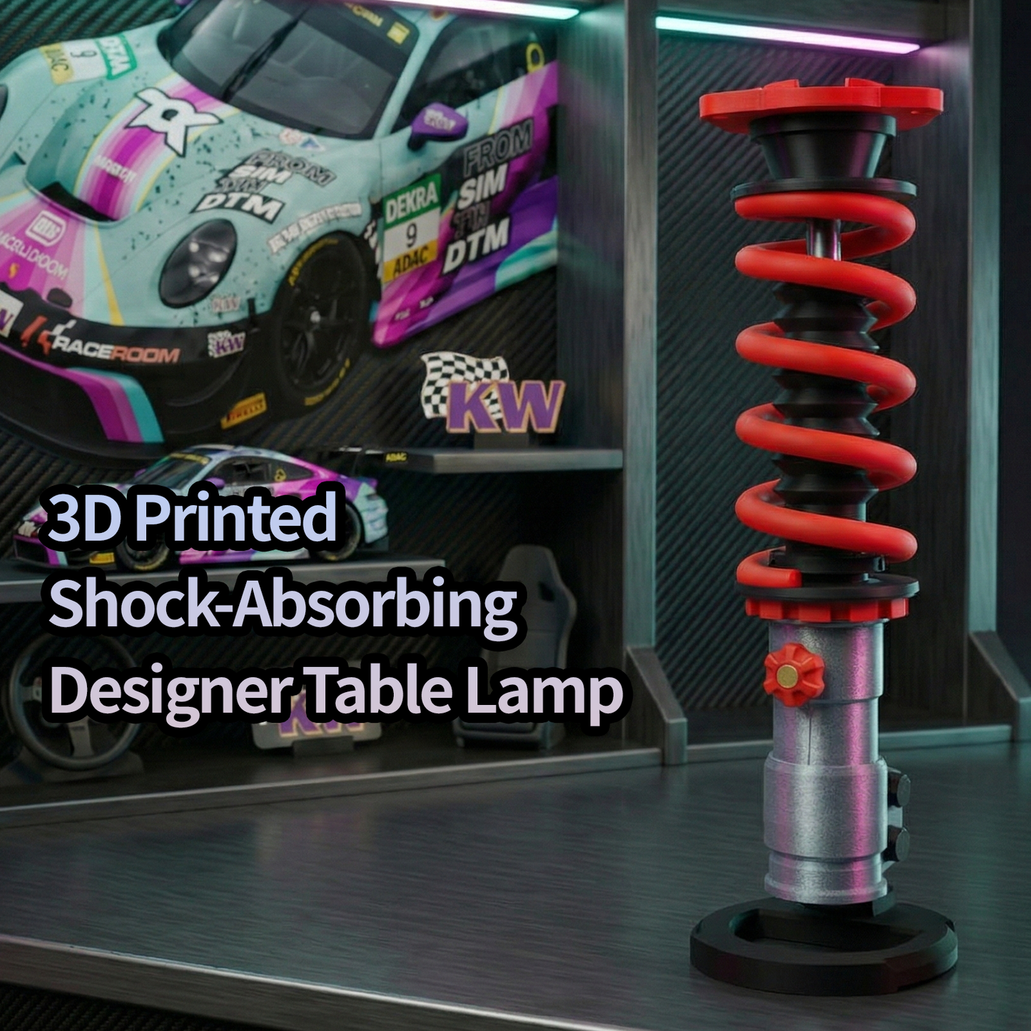 3D Printed Shock-Absorption Model Desk Lamp