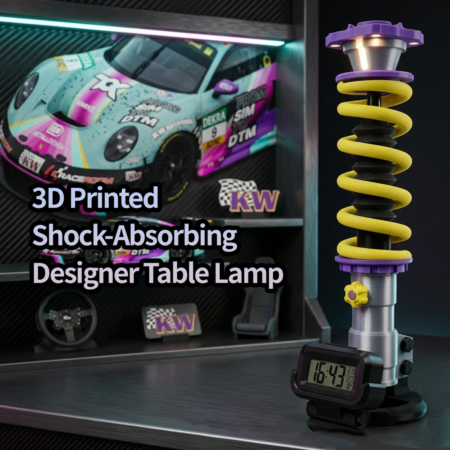 3D Printed Shock-Absorption Model Desk Lamp