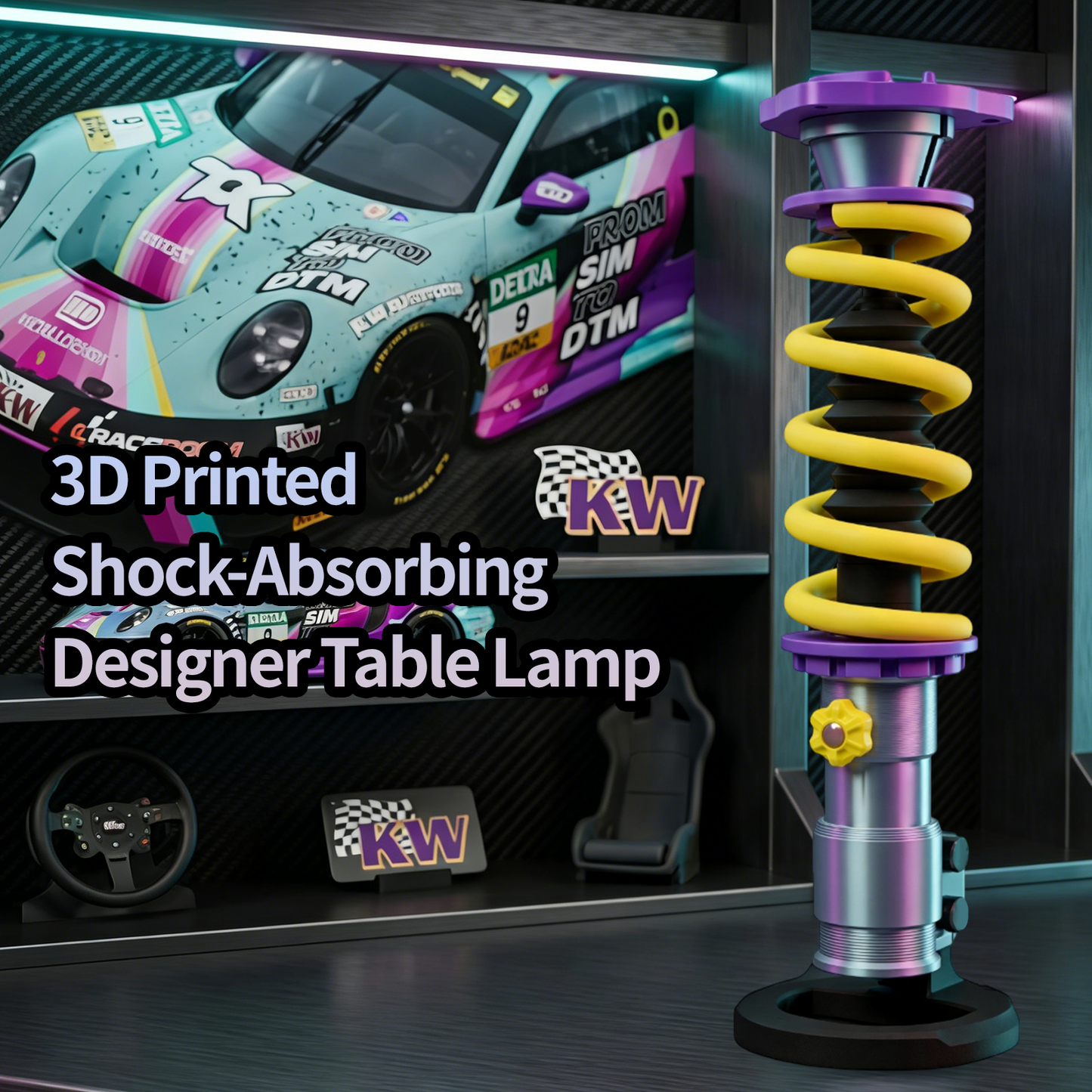 3D Printed Shock-Absorption Model Desk Lamp
